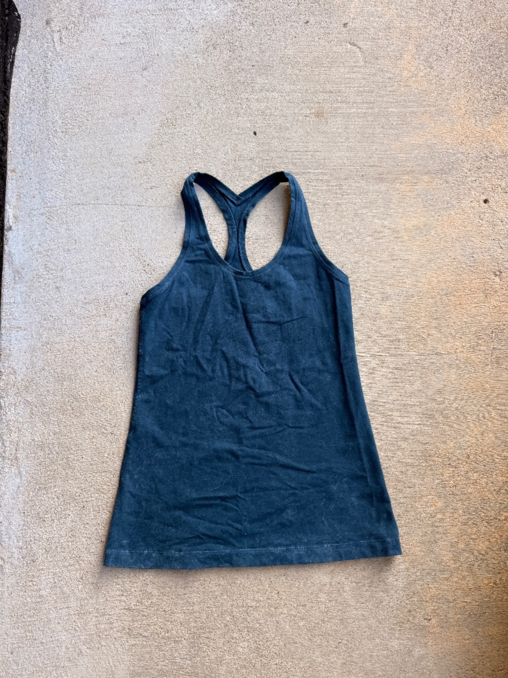 Blue Acid Wash Lululemon Cool Racerback Tank Top 6-8